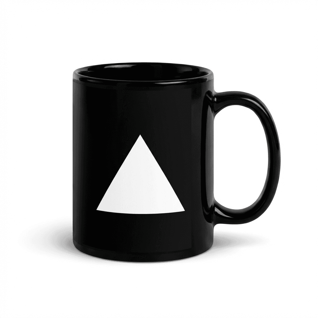 Glossy Black Ceramic Mug